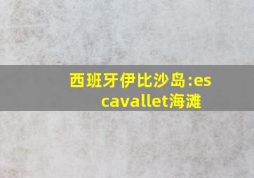 西班牙伊比沙岛:es cavallet海滩